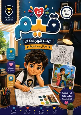 كراسه تلوين وقيم  — كراسة قيم أولاد ٩-١٣سنة